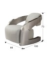 SILLON ·AMANDA· ACERO BLANCO